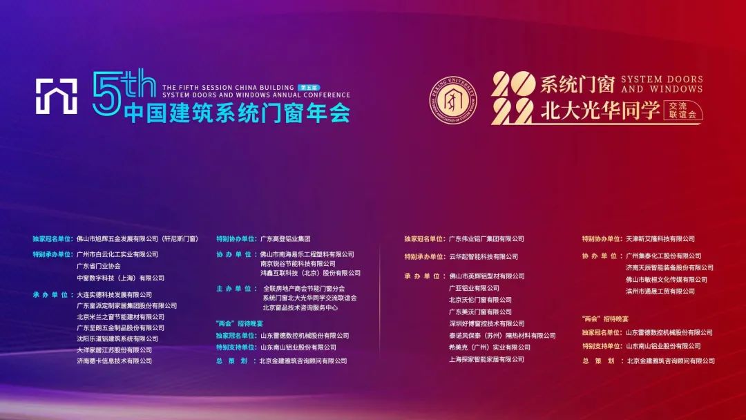 第五屆中國建筑系統(tǒng)門窗聯(lián)盟年會